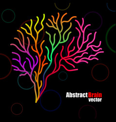 Abstract Colorful Brain With Lines Futuristic