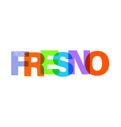 Fresno Name City On A White Background