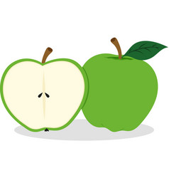 Green Apple And Slice Of Apple