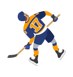 Hockey Player Staring Composition