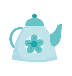 Blue Teapot With Flower