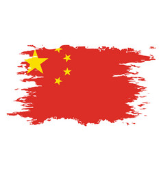 China Flag Grunge Brush Color Image