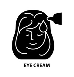 Eye Cream Icon Black Sign With Editable