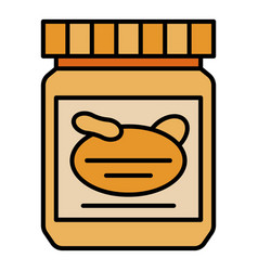 Peanut Butter Jar Icon Color Outline