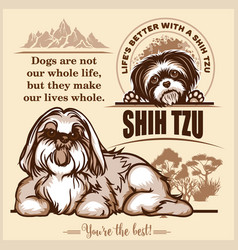 Shih Tzu - Set For T-shirt Logo