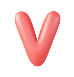 3d Letter V Uppercase