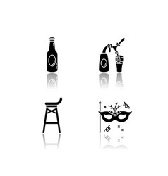 Entertainment Venue Drop Shadow Black Glyph Icons