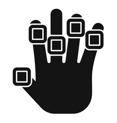 Finger Palm Scanning Icon Simple