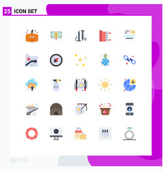 Mobile Interface Flat Color Set 25 Pictograms