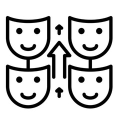 Self Control Mask Icon Outline Style