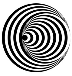 Black White Optical Illusion Concentric Circles