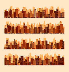 City Silhouettes Cityscape Town Skyline