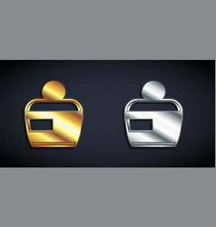 Gold And Silver Cream Or Lotion Cosmetic Tube Icon