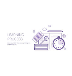 Design concept of word education website banner Vector Image