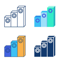 Software Scalability Icon Set In Flat And Line