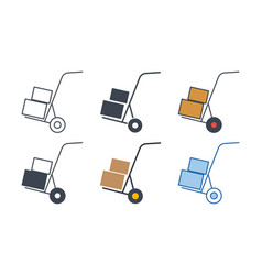 Trolley Icon Collection With Different Styles