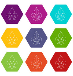 Fleur De Lis Icons Set 9