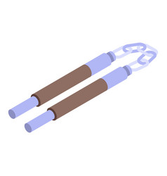 Nunchucks Icon Isometric Style