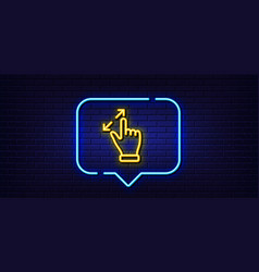 Touchscreen Gesture Line Icon Zoom In Sign