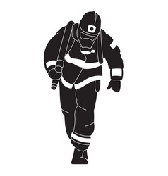 Fireman Mask Flat Silhouette