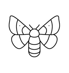 Larvae Silkworm Line Icon