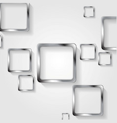 Metallic Squares On White Background