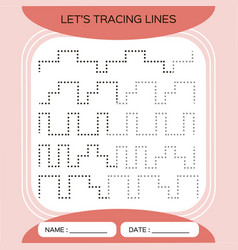 Tracing Lines Activity For Early Years Preschool