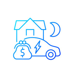 Ev Energy Tariff Gradient Linear Icon