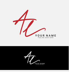 A L Al Initial Letter Logo Alphabet Signature