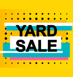 Advertising Banner Or Poster With Yard Sale Text