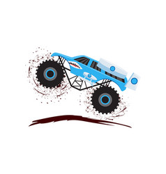 Monster Truck Jump On Dirt Road - Speed Race