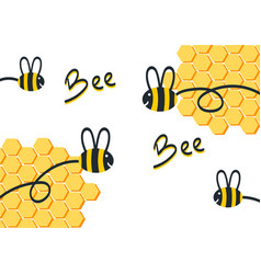 Bee Background With Fun Theme