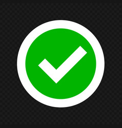 Checkmark Icon Isolated On Black Transparent