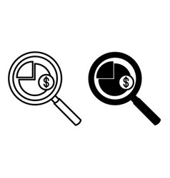 Financial Monitoring Icons Black And White