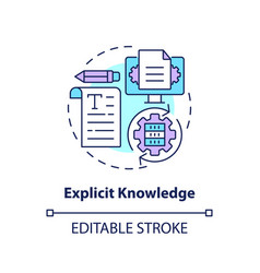 2d Customizable Explicit Knowledge Line Icon