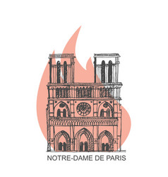 Notre Dame De Paris Cathedral On Fire