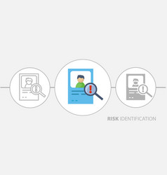 Risk Identify Isolated Flat Identity Card Line