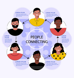 Hand Drawn Connecting People Infographic Template