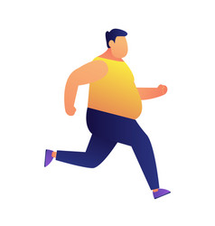 Overweight Man Jogging