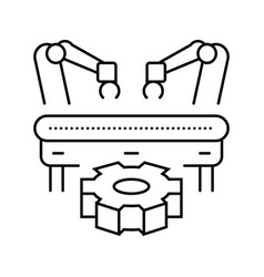 Custom Manufacturing Engineer Line Icon