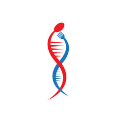 Sience Dna Food Logo Template