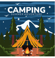 Camping Summer Adventure Flyer Outdoor Recreation