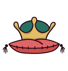 Crown Pillow Colorful Icon Stroke