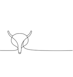 Human Bladder One Line Continuous Drawing