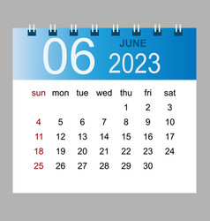 June 2023 Monthly Calendar Template