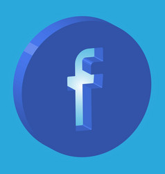 3d Logo Facebook Icon And Background Design