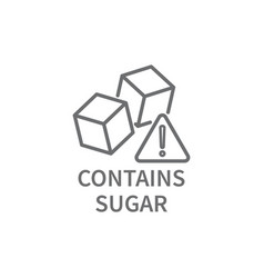 Contains Sugar Line Icon