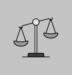 Law Scale Grayscale Icon Justice Outline Icon