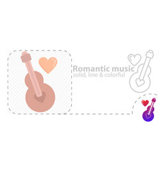 Romantic Guitar Music Isolated Flat