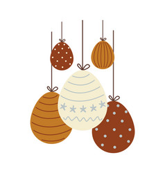 Hang Up Easter Eggs Decoration Flat Icon